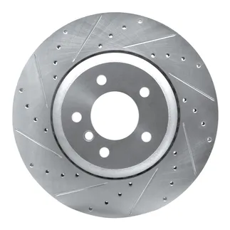 R1 Concepts EDZ-31064L Brake Rotor Drilled and Slotted Silver